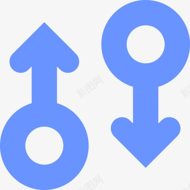 性别符号爱110扁平图标图标