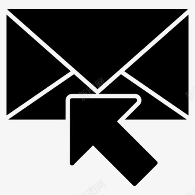 单击电子邮件单击信封信函图标图标