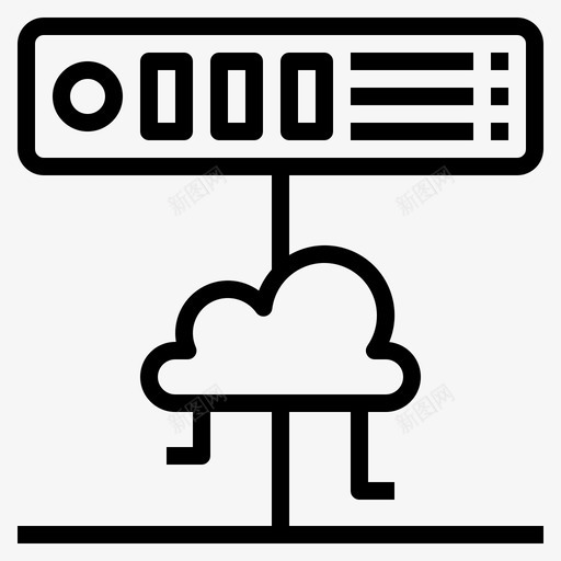 云网络接口98线性图标svg_新图网 https://ixintu.com 云网 接口 线性 网络