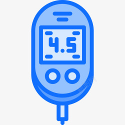 蓝色血糖仪血糖仪医疗技术10蓝色图标高清图片