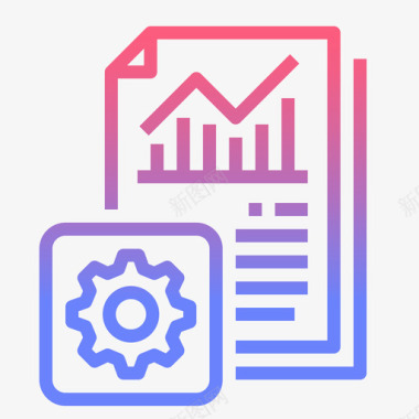 报告数据分析20线性梯度图标图标