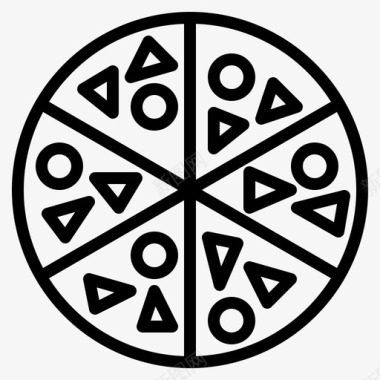 披萨快餐96提纲图标图标
