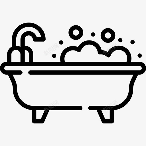 浴缸检疫1直线型图标svg_新图网 https://ixintu.com 检疫 浴缸 直线 线型