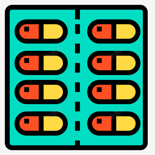 片剂医用215线性颜色图标svg_新图网 https://ixintu.com 医用 片剂 线性 颜色