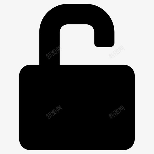 解锁挂锁隐私图标svg_新图网 https://ixintu.com 安全 挂锁 解锁 隐私