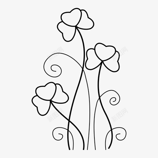 花卉花园手绘花卉系列1图标svg_新图网 https://ixintu.com 手绘 系列 花卉 花园