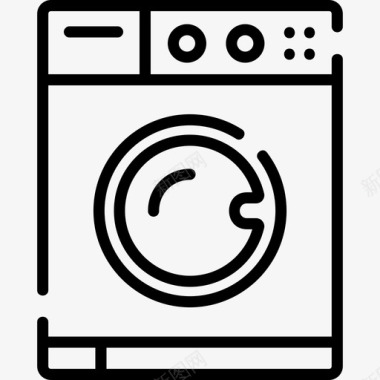 洗衣机水管工33线性图标图标
