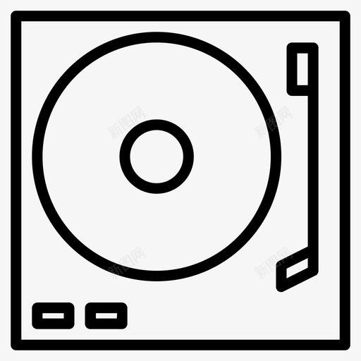 录音机光盘设备图标svg_新图网 https://ixintu.com 光盘 录音机 设备 转盘 配乐 音乐