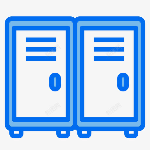 储物柜学校110蓝色图标svg_新图网 https://ixintu.com 储物柜 学校 蓝色