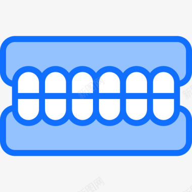 下巴牙医57蓝色图标图标