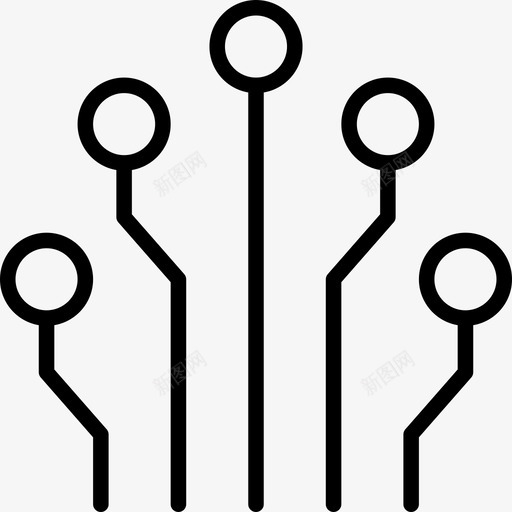 神经元连接电图标svg_新图网 https://ixintu.com 感觉 神经 神经元 能量 连接