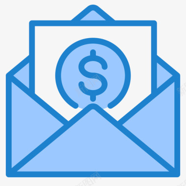 电子邮件财务29蓝色图标图标