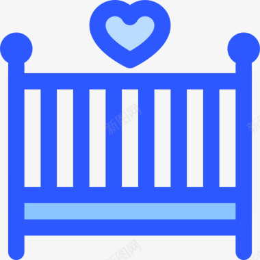 婴儿床爱112蓝色图标图标