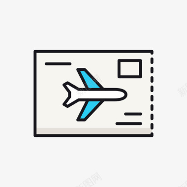 机票航空公司线颜色图标图标