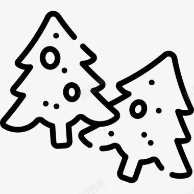 饼干圣诞礼物直系的图标图标