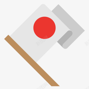 旗子日本95扁平图标图标