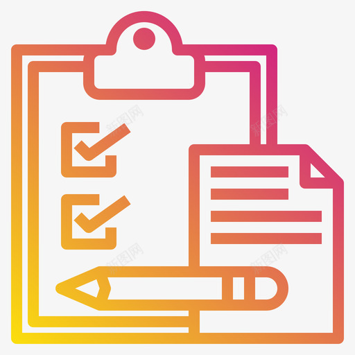 检查表项目管理52梯度图标svg_新图网 https://ixintu.com 梯度 检查表 项目管理