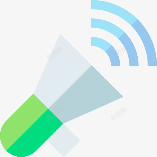 扩音器通信192扁平图标svg_新图网 https://ixintu.com 扁平 扩音器 通信