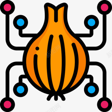 Tor深色网1线性颜色图标图标