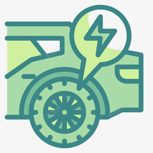 轮胎创新可再生能源双色调图标svg_新图网 https://ixintu.com 再生 创新 双色 可再 能源 色调 轮胎