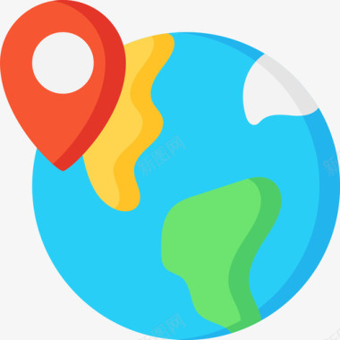 地球导航和地图31平面图图标图标