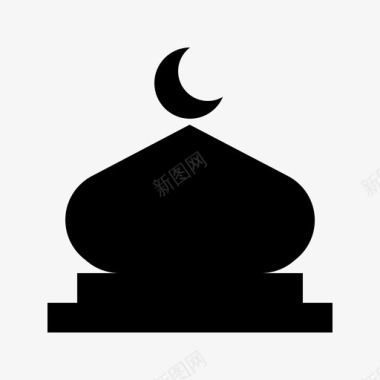 清真寺禁食伊斯兰教图标图标