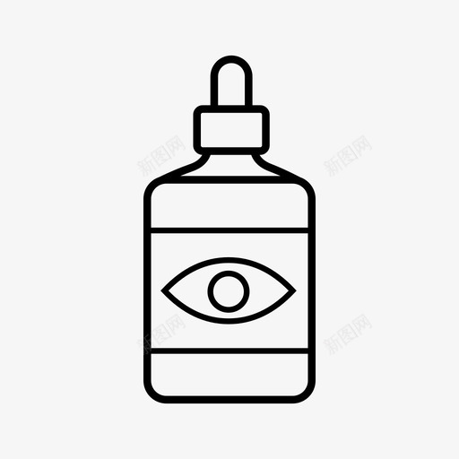 眼药水容器瓶子接触镜图标svg_新图网 https://ixintu.com 容器 接触 水分 瓶子 眼睛 眼药水 验光