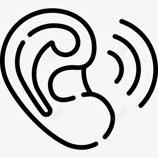 听觉生物工程39线性图标svg_新图网 https://ixintu.com 听觉 生物工程 线性