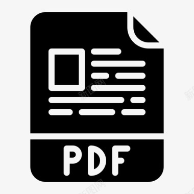 Pdf文件扩展名3glyph图标图标