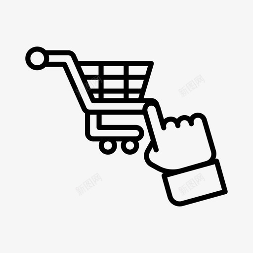网上购物商业购物车图标svg_新图网 https://ixintu.com 商业 工业 网上购物 购物车