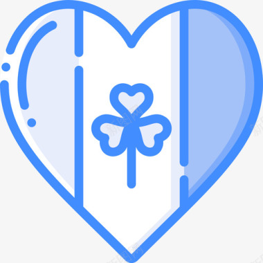 心脏圣帕特里克第51天蓝色图标图标