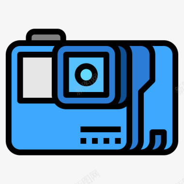 动作摄像机小工具29线性颜色图标图标
