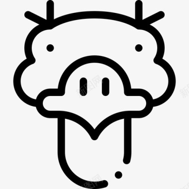鸵鸟动物80直系图标图标