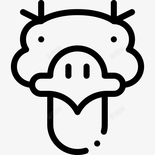鸵鸟动物80直系图标svg_新图网 https://ixintu.com 动物 直系 鸵鸟