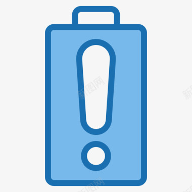 信息电池1蓝色图标图标