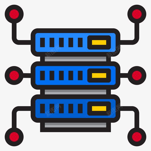 数据存储网络托管66线性彩色图标svg_新图网 https://ixintu.com 存储 彩色 托管 数据 线性 网络