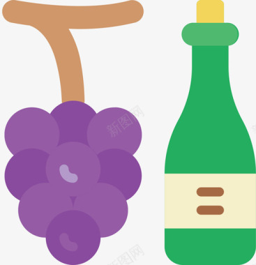 葡萄酒葡萄酒8平淡图标图标
