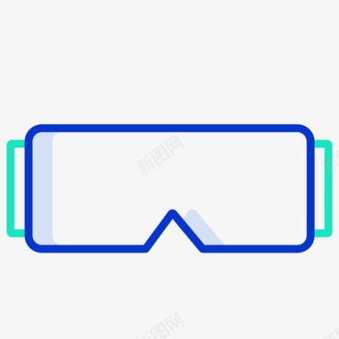 Vr眼镜科学技术5轮廓颜色图标图标