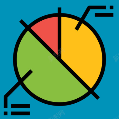 饼图数据分析22线性颜色图标图标