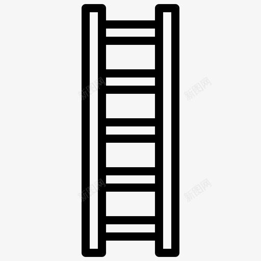 梯子结构172直线图标svg_新图网 https://ixintu.com 梯子 直线 结构