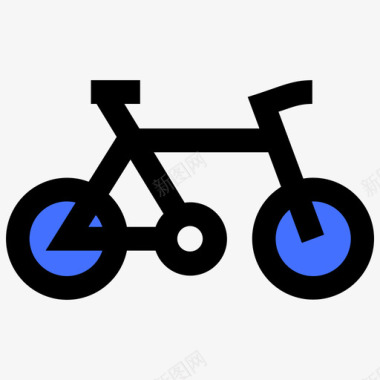 自行车旅行275蓝色图标图标