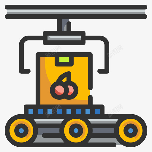 输送装置食品技术1线性颜色图标svg_新图网 https://ixintu.com 技术 线性 装置 输送 颜色 食品