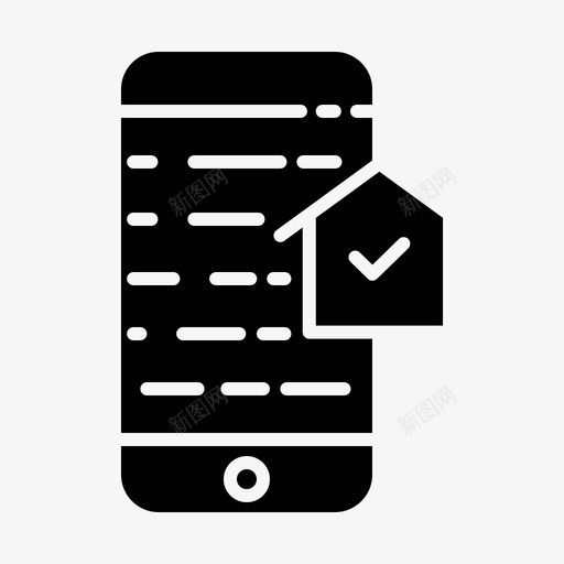批准住宅移动图标svg_新图网 https://ixintu.com 住宅 房地产 批准 物业 移动