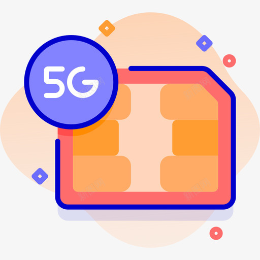 5g103技术线性颜色图标svg_新图网 https://ixintu.com 5g 技术 线性 颜色