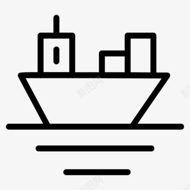 船舶货物集装箱图标图标
