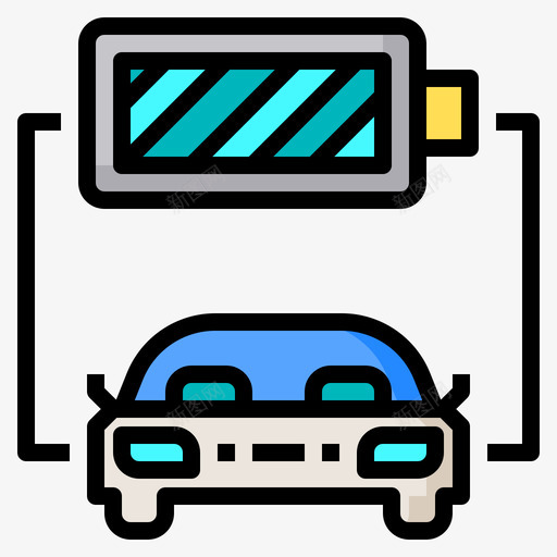 汽车电池电动汽车6线性颜色图标svg_新图网 https://ixintu.com 汽车 电动汽车 电池 线性 颜色