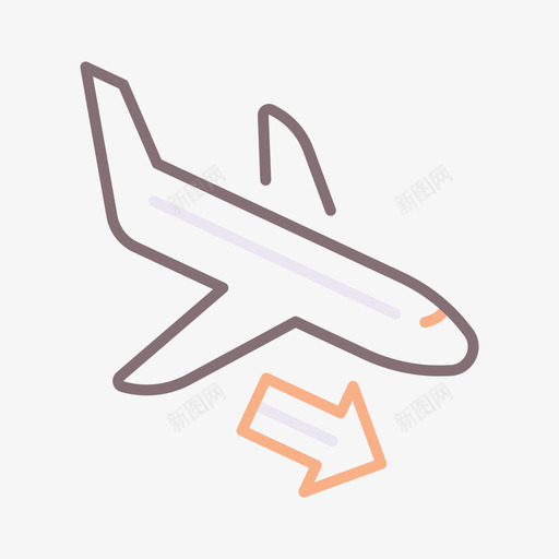 飞机着陆航空公司1线性颜色图标svg_新图网 https://ixintu.com 着陆 线性 航空公司 颜色 飞机