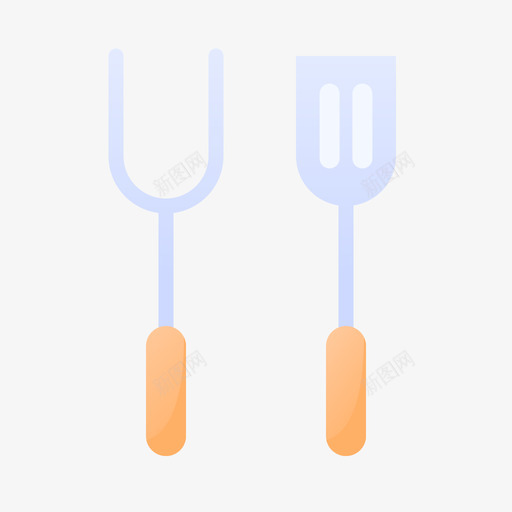 叉子野餐64平的图标svg_新图网 https://ixintu.com 叉子 平的 野餐
