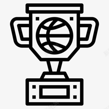 奖杯篮球41直线型图标图标