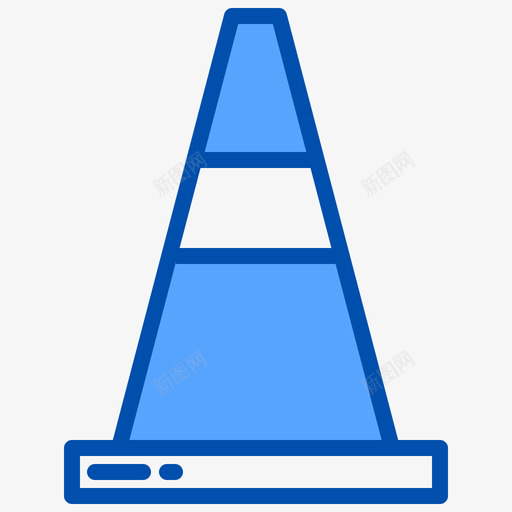 圆锥体结构175蓝色图标svg_新图网 https://ixintu.com 圆锥体 结构 蓝色